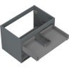 Mexen Box-A corp dulap pentru chiuvetă 70 cm, 2 sertare, grafit mat - 91AX0-0700-470-2-66