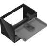 Mexen Box-A corp dulap lavoar 70 cm, 2 sertare, negru lucios - 91AX0-0700-470-2-70