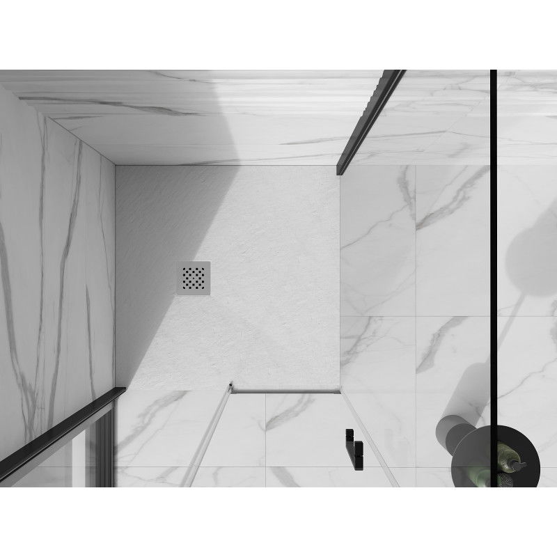 Mexen Stone+ kompozit zuhanytálca, 80 x 80 cm, fehér - 44108080