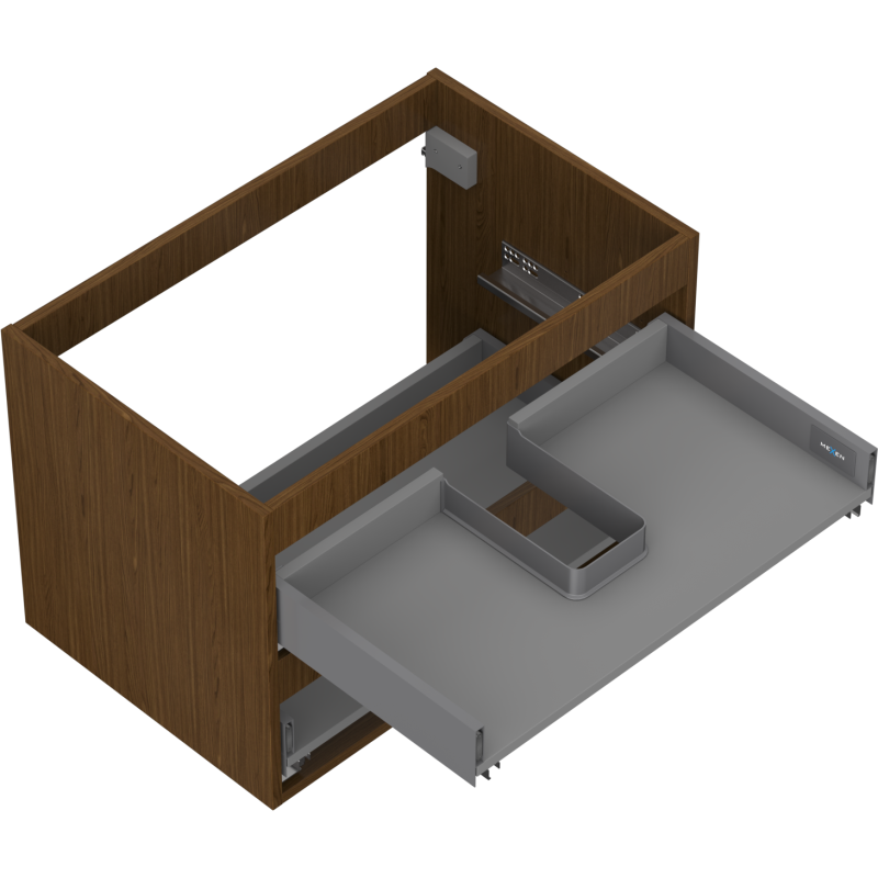 Mexen Box-A corp dulap pentru chiuvetă 70 cm, 2 sertare, nuc - 91AX0-0700-470-2-86