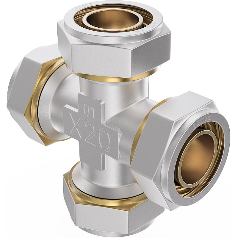 Mexen PEX-S összekötő csonk csavaros PEX 16 x 16 x 16 x 16 - W97237-161616-00