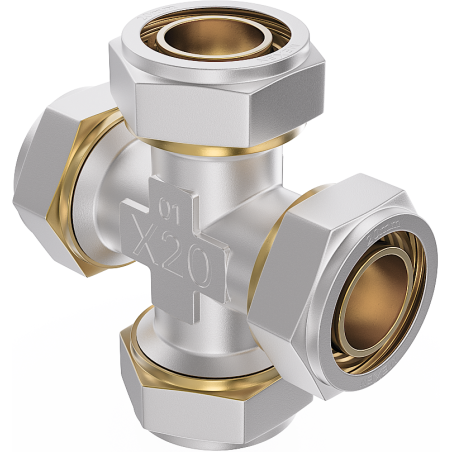 Mexen PEX-S összekötő csonk csavaros PEX 16 x 16 x 16 x 16 - W97237-161616-00