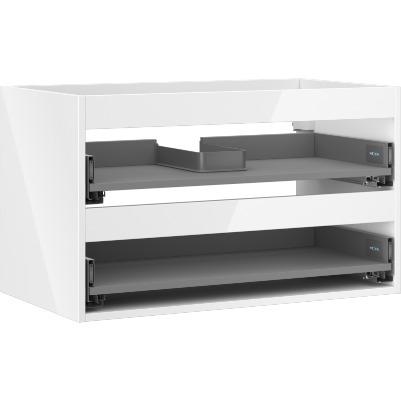 Mexen Box-A corp dulap lavoar 80 cm, 2 sertare, alb lucios - 91AX0-0800-470-2-00