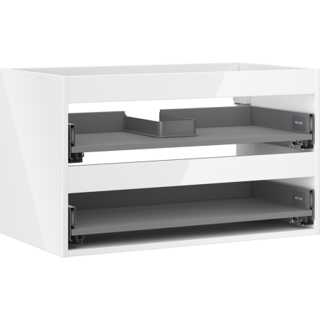 Mexen Box-A corp dulap lavoar 80 cm, 2 sertare, alb lucios - 91AX0-0800-470-2-00