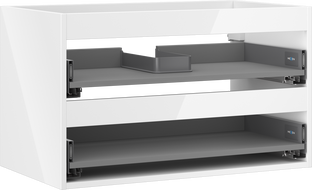 Mexen Box-A fürdőszobai szekrénytest 80 cm, 2 fiók, fényes fehér - 91AX0-0800-470-2-00