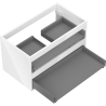 Mexen Box-A corp dulap lavoar 80 cm, 2 sertare, alb lucios - 91AX0-0800-470-2-00