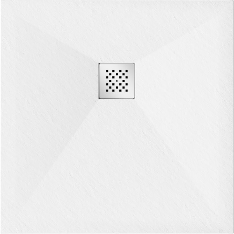 Mexen Stone+ négyszögletes kompozit zuhanytálca 80 x 80 cm, fehér - 44108080