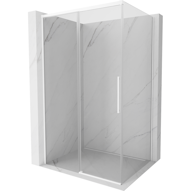 Mexen Rox cabină de duș cu uși glisante 95 x 70 cm, transparent, alb - 8C2-095-070-20-00
