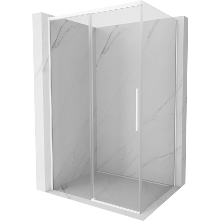 Mexen Rox cabină de duș glisantă 140 x 70 cm, transparentă, albă - 8C2-140-070-20-00