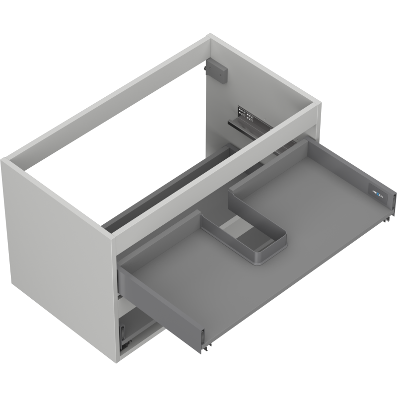 Mexen Box-A mosdószekrénytégely szekrény 80 cm, 2 fiók, szürke matt - 91AX0-0800-470-2-62