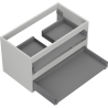 Mexen Box-A corp dulap lavoar 80 cm, 2 sertare, gri mat - 91AX0-0800-470-2-62