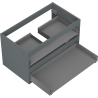 Mexen Box-A corp dulap lavoar 80 cm, 2 sertare, grafit mat - 91AX0-0800-470-2-66