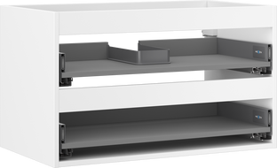 Mexen Box-A corp de dulap pentru lavoar 80 cm, 2 sertare, alb mat - 91AX0-0800-470-2-01