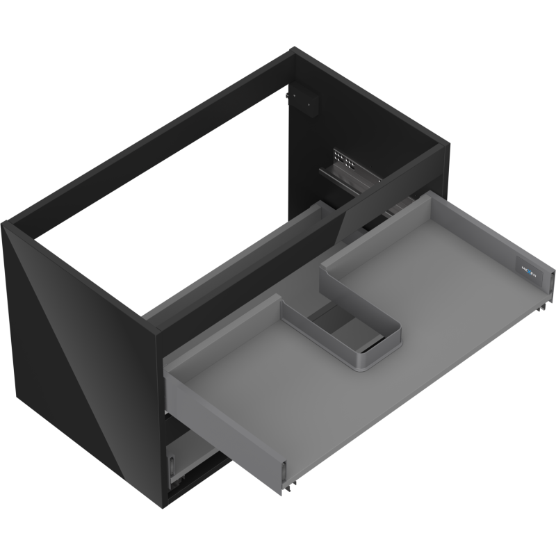 Mexen Box-A corp dulap lavoar 80 cm, 2 sertare, negru lucios - 91AX0-0800-470-2-70