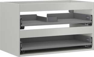 Mexen Box-A mosdószekrénytégely szekrény 80 cm, 2 fiók, szürke matt - 91AX0-0800-470-2-62