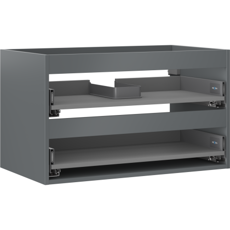 Mexen Box-A corp dulap sub chiuvetă 80 cm, 2 sertare, grafit mat - 91AX0-0800-470-2-66