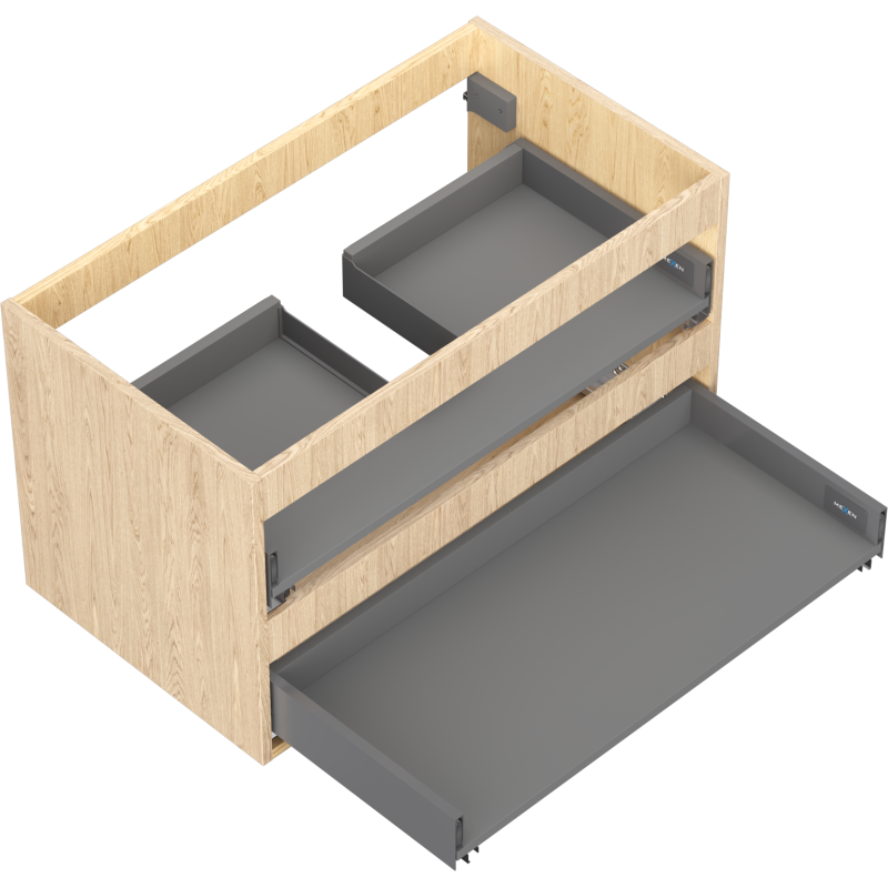 Mexen Box-A mosdó alatti szekrénytest 80 cm, 2 fiókos, tölgy - 91AX0-0800-470-2-81