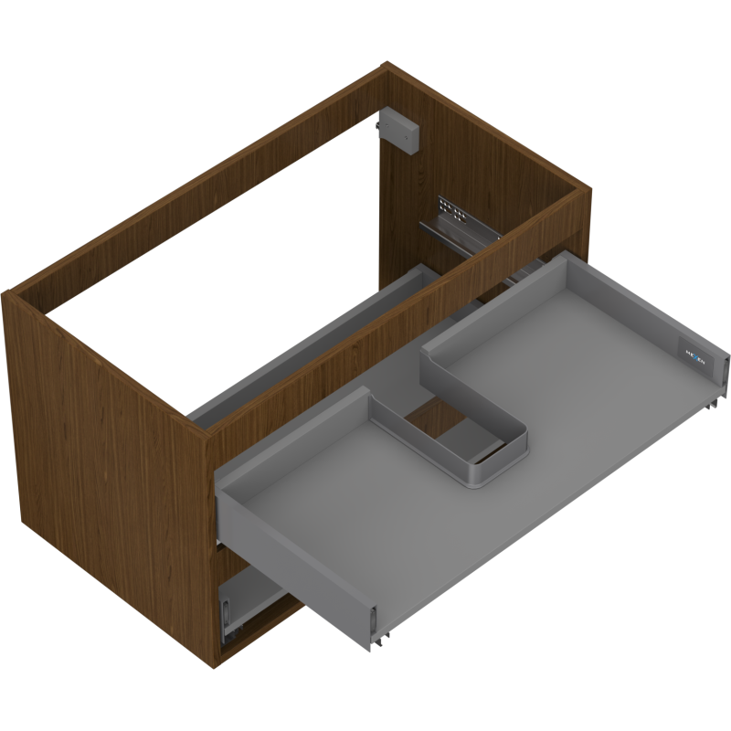 Mexen Box-A corp dulap sub chiuvetă 80 cm, 2 sertare, nuc - 91AX0-0800-470-2-86