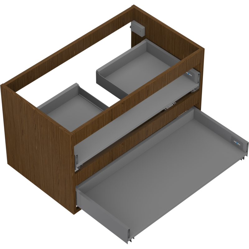 Mexen Box-A mosdószekrény korpus 80 cm, 2 fiók, dió - 91AX0-0800-470-2-86