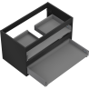 Mexen Box-A corp dulap lavoar 80 cm, 2 sertare, negru mat - 91AX0-0800-470-2-71