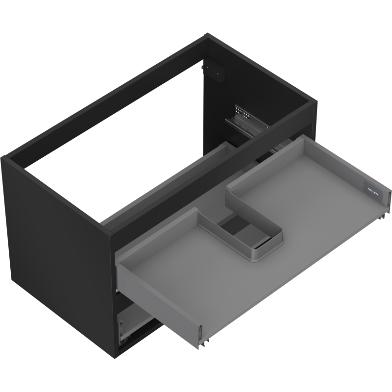 Mexen Box-A corp dulap sub chiuvetă 80 cm, 2 sertare, negru mat - 91AX0-0800-470-2-71