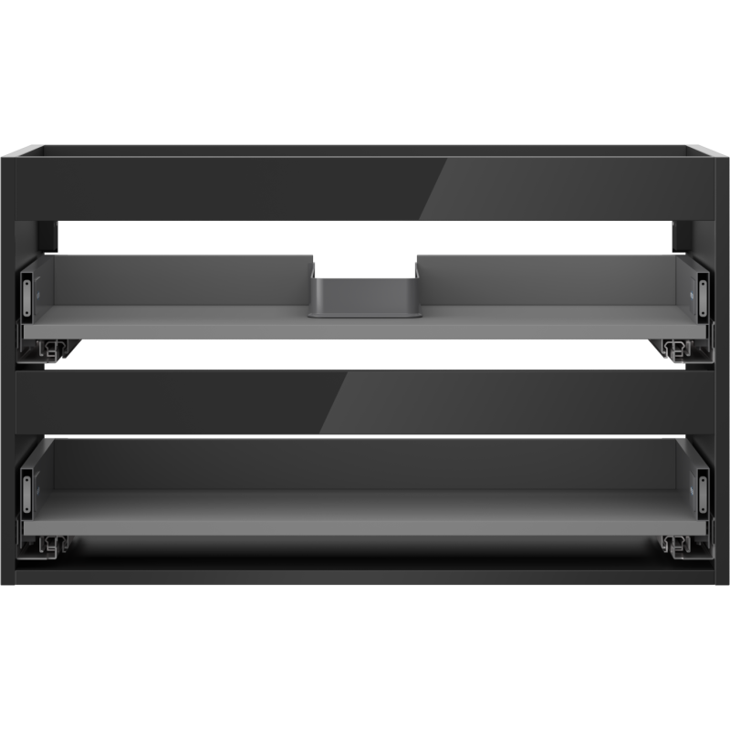Mexen Box-A corp dulap lavoar 80 cm, 2 sertare, negru lucios - 91AX0-0800-470-2-70