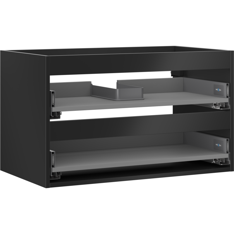 Mexen Box-A alsó szekrény keret 80 cm, 2 fiókos, fekete matt - 91AX0-0800-470-2-71