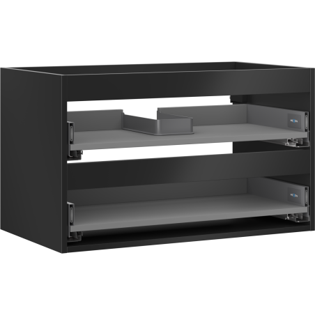 Mexen Box-A alsó szekrény keret 80 cm, 2 fiókos, fekete matt - 91AX0-0800-470-2-71