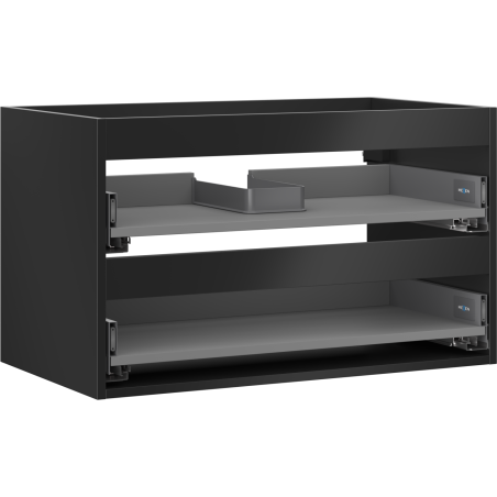 Mexen Box-A corp dulap lavoar 80 cm, 2 sertare, negru mat - 91AX0-0800-470-2-71