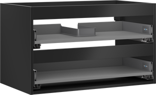 Mexen Box-A corp dulap lavoar 80 cm, 2 sertare, negru mat - 91AX0-0800-470-2-71