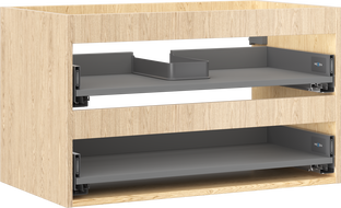 Mexen Box-A mosdó alatti szekrénytest 80 cm, 2 fiókos, tölgy - 91AX0-0800-470-2-81