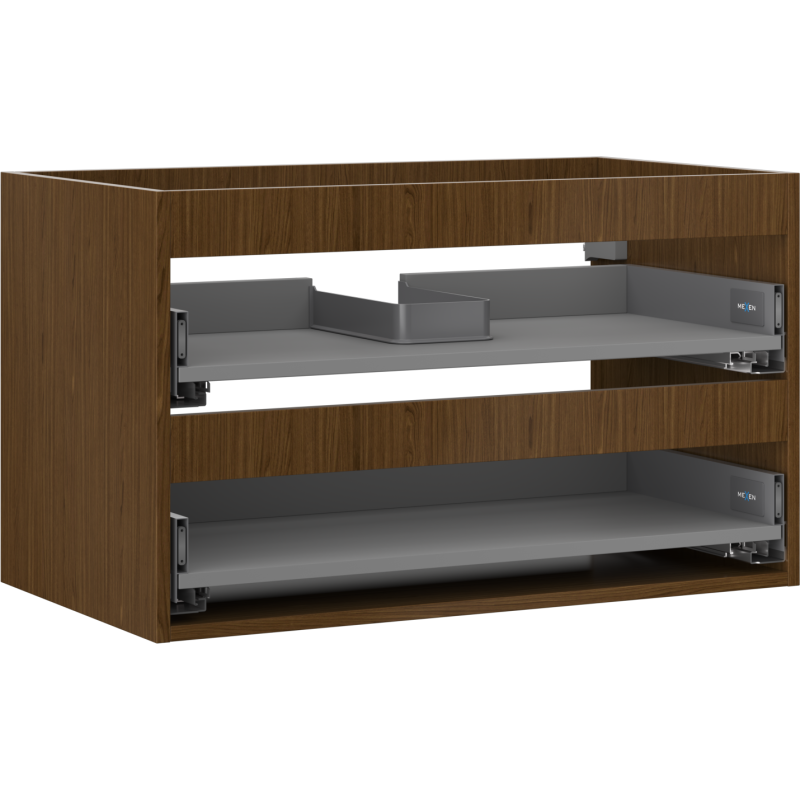 Corp cadru dulap sub lavoar Mexen Box-A 80 cm, 2 sertare, nuc - 91AX0-0800-470-2-86