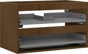 Corp cadru dulap sub lavoar Mexen Box-A 80 cm, 2 sertare, nuc - 91AX0-0800-470-2-86