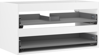 Mexen Box-A mosdószekrény váz 90 cm, 2 fiók, fehér matt - 91AX0-0900-470-2-01