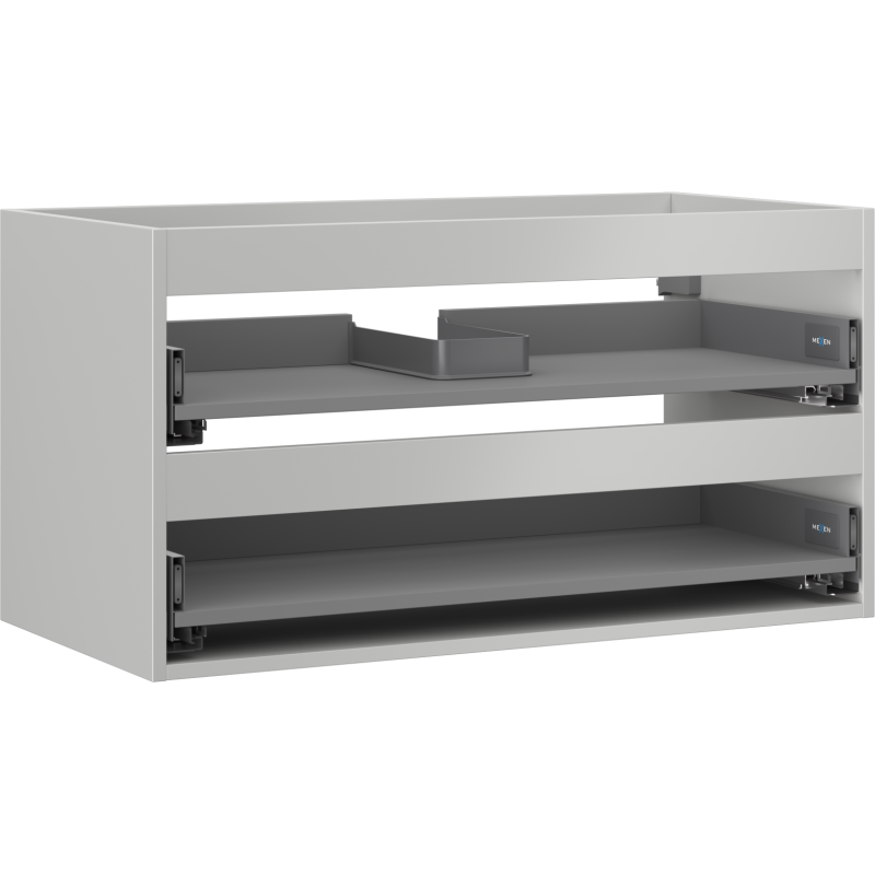 Mexen Box-A mosdószekrény korpus 90 cm, 2 fiók, szürke matt - 91AX0-0900-470-2-62