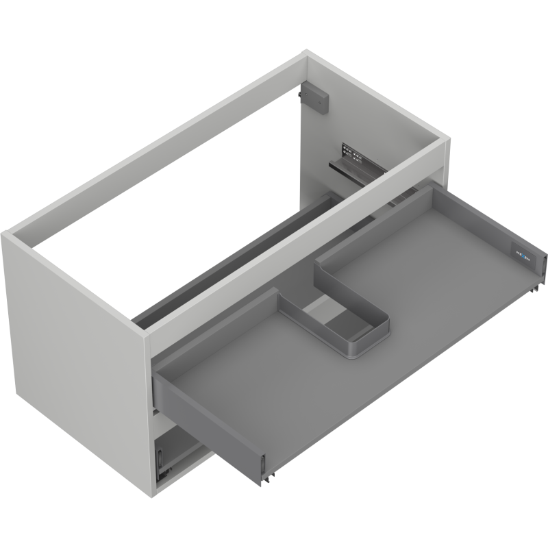 Mexen Box-A mosdószekrény korpus 90 cm, 2 fiók, szürke matt - 91AX0-0900-470-2-62