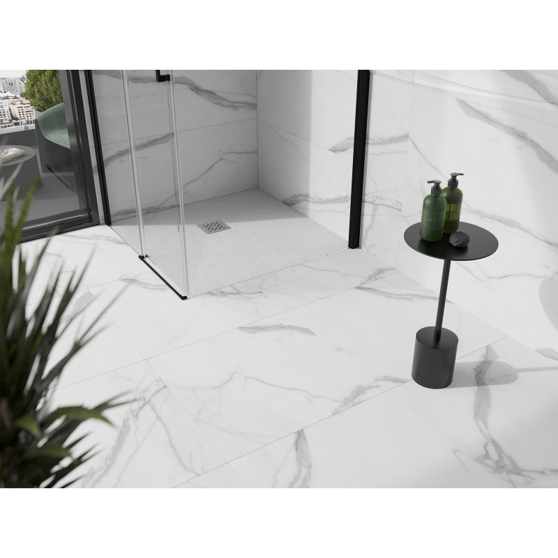 Mexen Stone+ 100 x 100 cm-es, fehér kompozit négyzet alakú zuhanytálca - 44101010