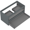 Korpus dulap de lavoar Mexen Box-A 90 cm, 2 sertare, grafit mat - 91AX0-0900-470-2-66