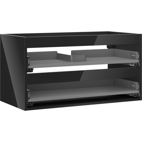 Mexen Box-A corp dulap sub chiuvetă 90 cm, 2 sertare, negru lucios - 91AX0-0900-470-2-70