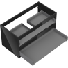 Mexen Box-A corp de mobilier sub chiuvetă 90 cm, 2 sertare, negru lucios - 91AX0-0900-470-2-70