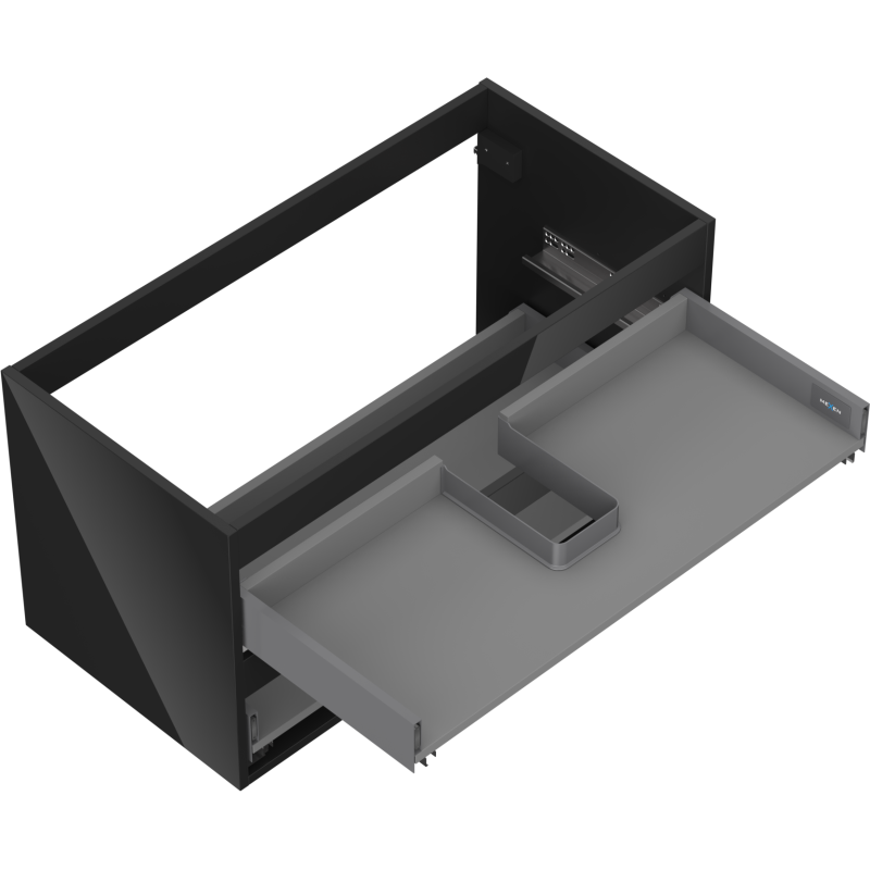 Mexen Box-A corp dulap sub chiuvetă 90 cm, 2 sertare, negru lucios - 91AX0-0900-470-2-70