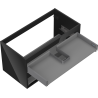Mexen Box-A corp de mobilier sub chiuvetă 90 cm, 2 sertare, negru lucios - 91AX0-0900-470-2-70