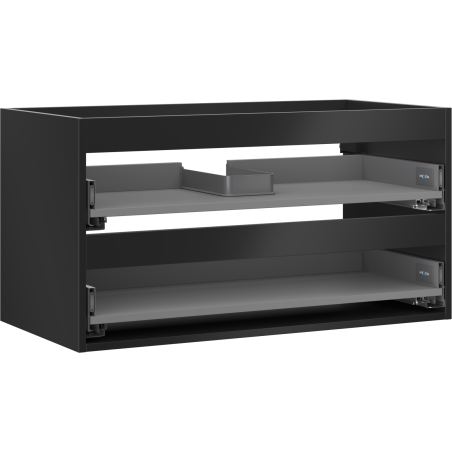 Mexen Box-A corp de dulap pentru lavoar 90 cm, 2 sertare, negru mat - 91AX0-0900-470-2-71