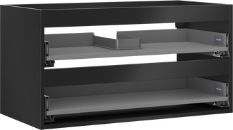 Mexen Box-A corp de dulap pentru lavoar 90 cm, 2 sertare, negru mat - 91AX0-0900-470-2-71