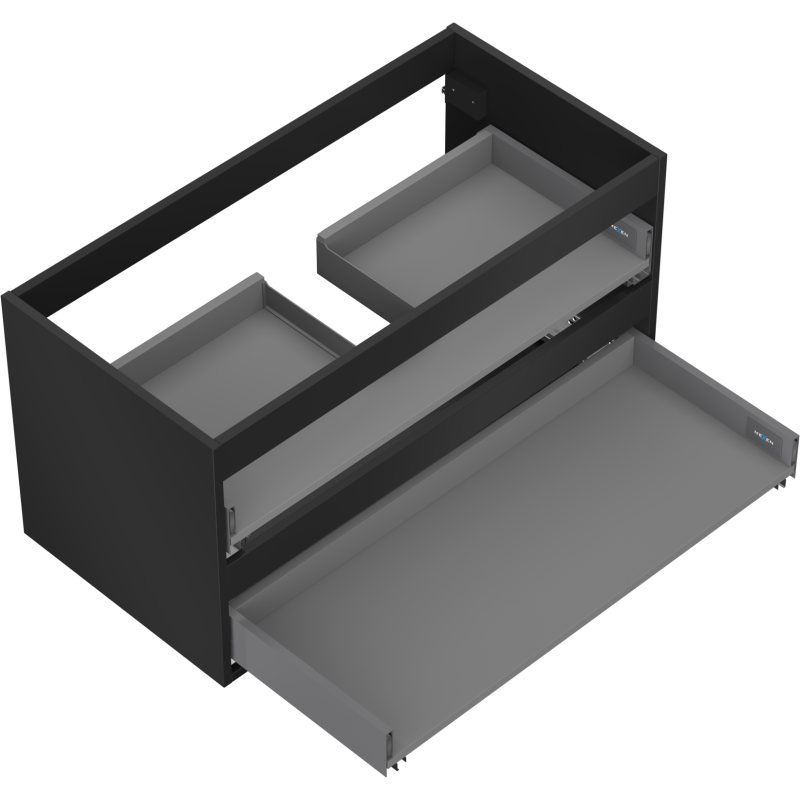 Mexen Box-A corp dulap sub lavoar 90 cm, 2 sertare, negru mat - 91AX0-0900-470-2-71