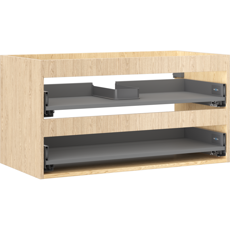 Mexen Box-A mosdószekrény korpus 90 cm, 2 fiók, tölgy - 91AX0-0900-470-2-81