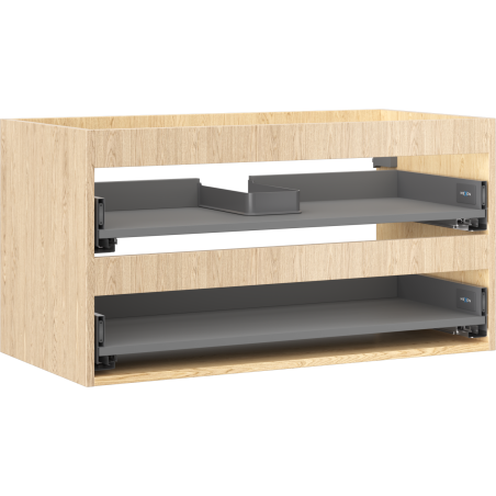 Mexen Box-A mosdószekrény korpus 90 cm, 2 fiók, tölgy - 91AX0-0900-470-2-81