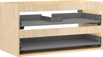 Mexen Box-A mosdószekrény korpus 90 cm, 2 fiók, tölgy - 91AX0-0900-470-2-81
