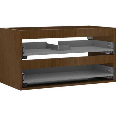 Mexen Box-A mosdószekrény korpus 90 cm, 2 fiók, dió - 91AX0-0900-470-2-86