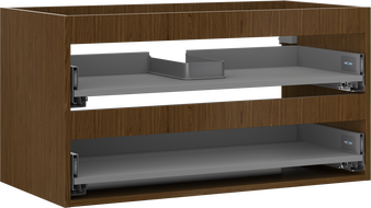 Mexen Box-A mosdószekrény korpus 90 cm, 2 fiók, dió - 91AX0-0900-470-2-86